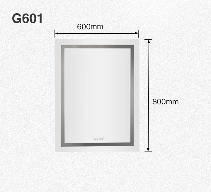 Гаппо Ванна светодиодный зеркала зеркало для макияжа с лампой свет зеркала для ванной комнаты прямоугольник