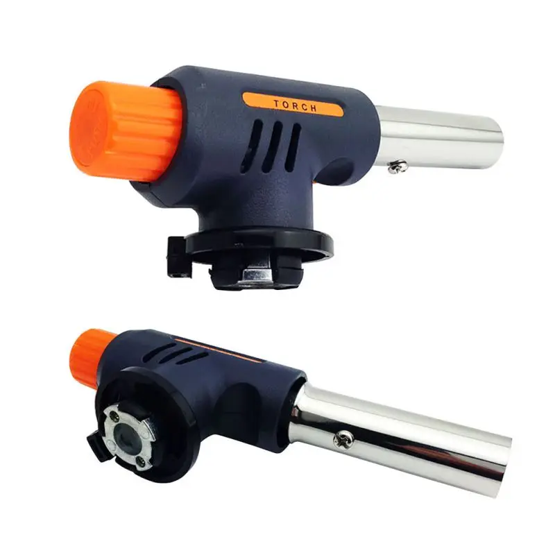 

Outdoor Gas Torch Flamethrower Butane Burner Auto Ignition Camping Welding BBQ Travel Tools