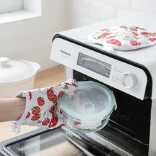 Перчатки для микроволновой печи для приготовления пищи, прихватки для кастрюль, термостойкие кухонные принадлежности с защитой рук, термостойкие перчатки для микроволновой печи F111