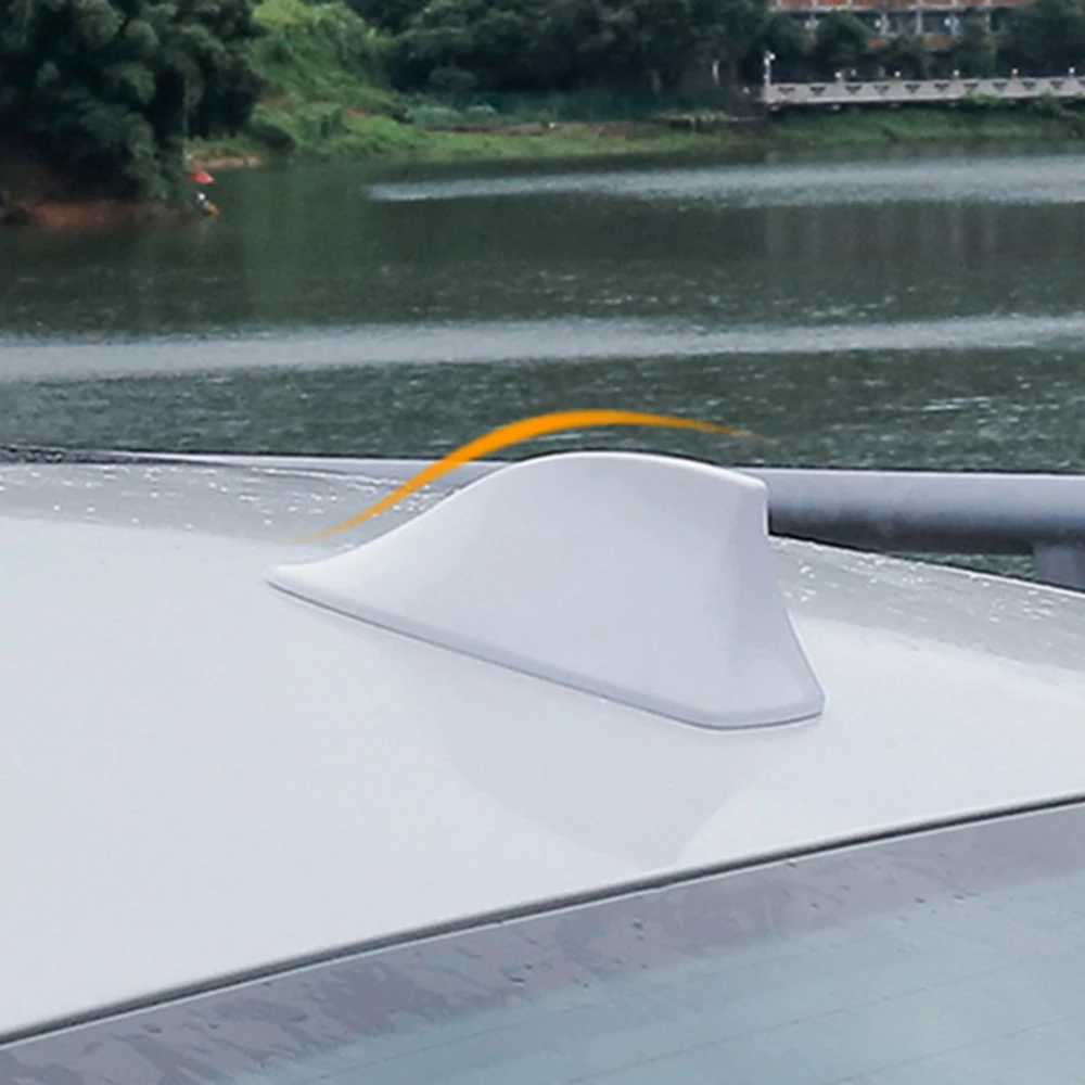 

antenna with signal radio auto antenna Roof tail wing antenna modified without punching Car decoration shark fin