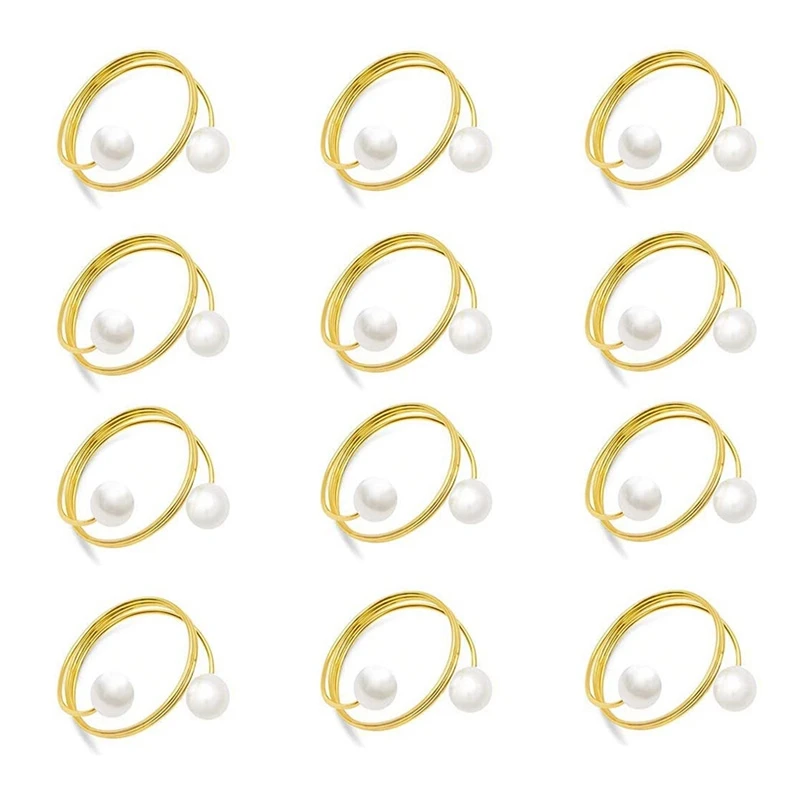 Napkin Ring Set Towel Buckle Holder Can Be Used for Table Wedding Party Holiday Decoration Daily Use 12Pcs | Дом и сад