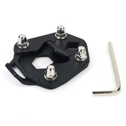 Motorcycle Kickstand Extension Plate Pad Enlarger (Black)