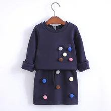 Осень-зима Одежда для маленьких девочек платье принцессы с длинными рукавами Детские платья для девочек; костюм; Детская одежда, 3 4 до 7 лет