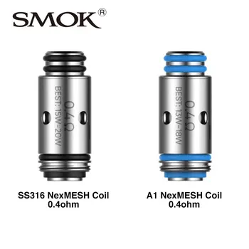 

Original SMOK NexMesh Replacement Coil 5pcs/pack with 0.4ohm SS316 nexMESH Coil / A1 nexMESH Coil For SMOK NexMesh Kit