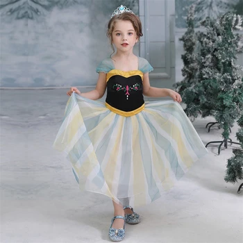 

Summer Girls Cartoon Backless Dress Baby Princess Dress Lace Children Clothing Dresses Party Wedding Cosplay Costume Vestidos