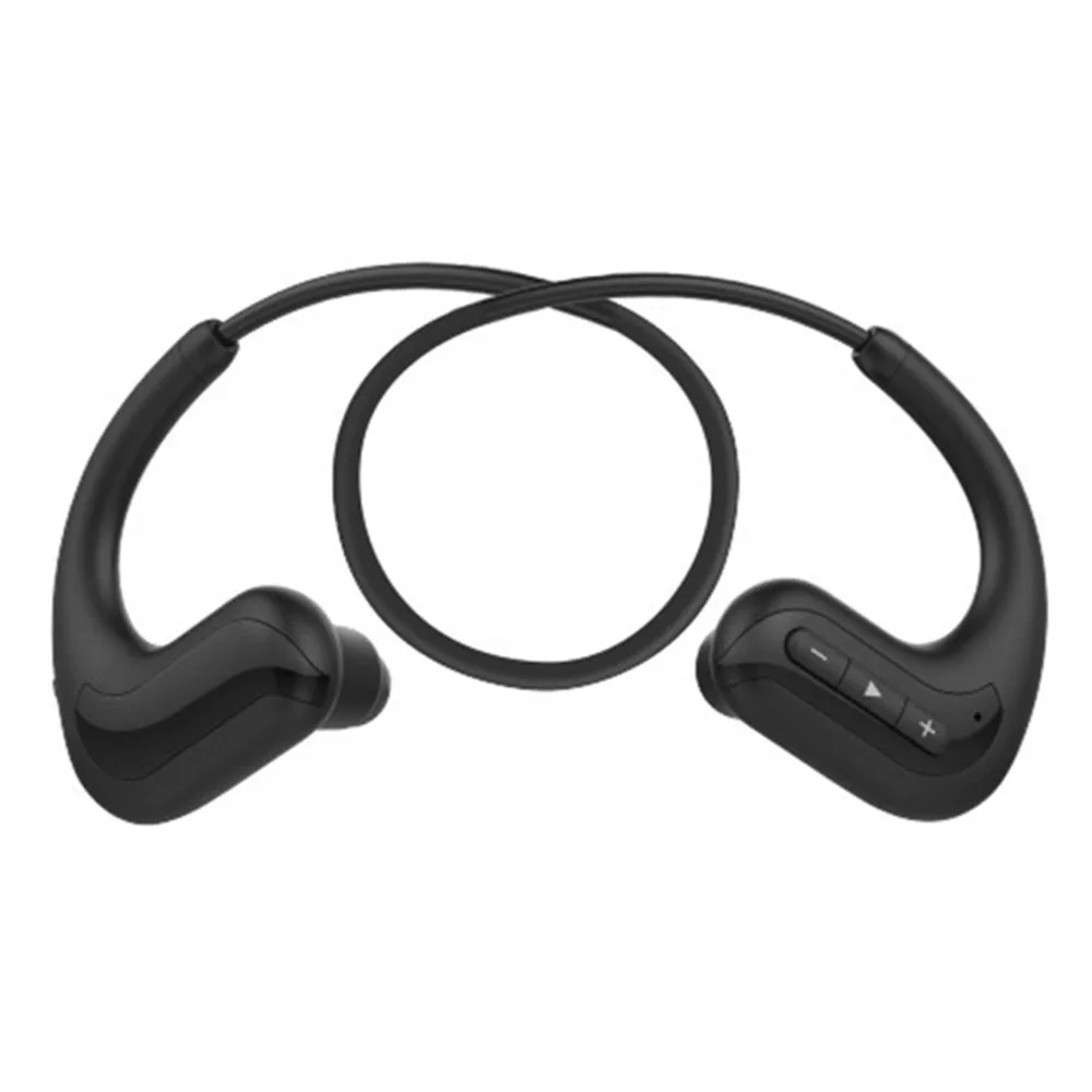 ipx 8 Waterproof Earphones Swimming Sweatproof Sport Gym Wireless Bluetooth Earphones With Microphone - Цвет: Black-swim earphone