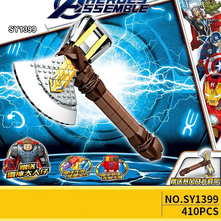 

SY1399 Super Heroes Avengers4 Storm Tomahawk sets building block Kid toys edcation model baby toys