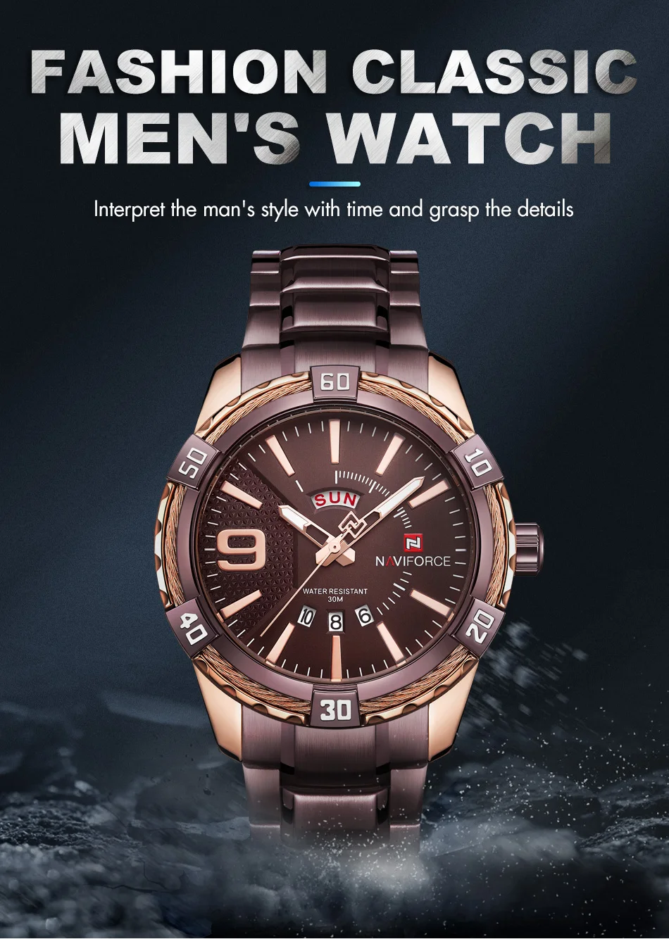 NAVIFORCE часы Мужские лучший бренд класса люкс модные кварцевые мужские часы полностью стальные водонепроницаемые спортивные наручные часы Relogio Masculino