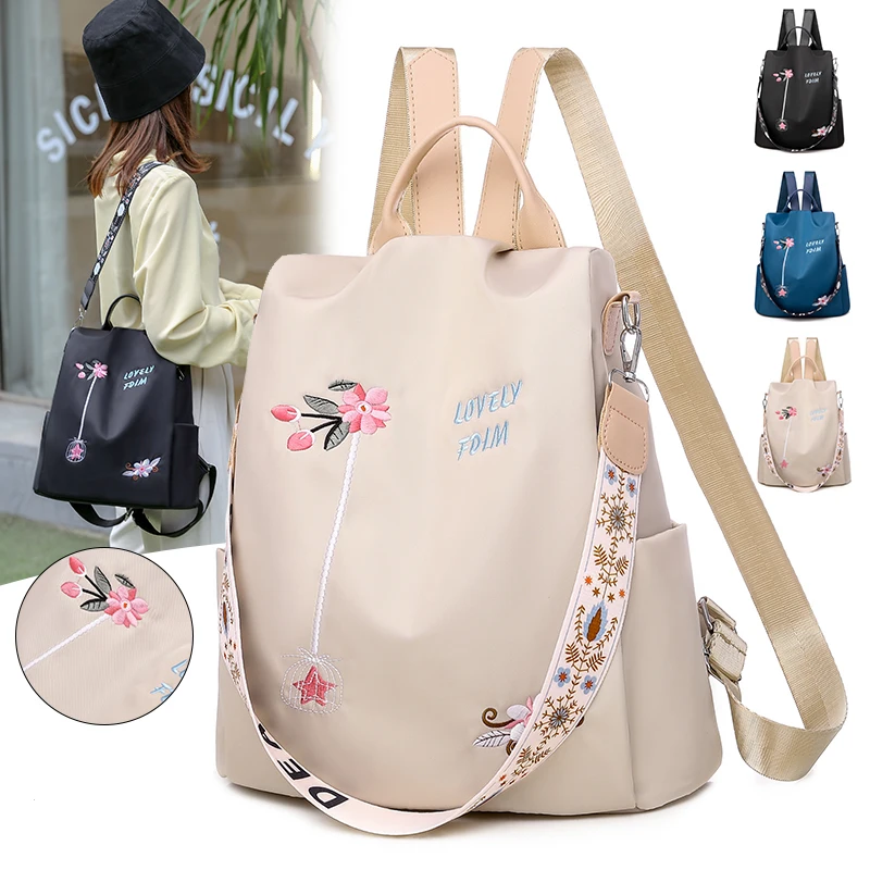 Women Backpack School-Bag Oxford Large-Capacity Anti-Theft Fashion Waterproof Print High-Quality