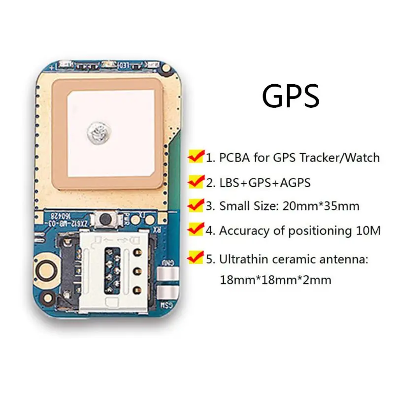  ZX612 GPS Tracker Stellungs Locator SOS Alarm Web APP Tracking PCBA Für Kid Pet
