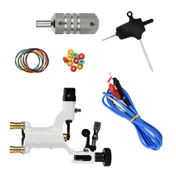 

Complete Tattoo Kit Tattoo Machine Gun Grip Tube Wrench Clip Cord Groomets