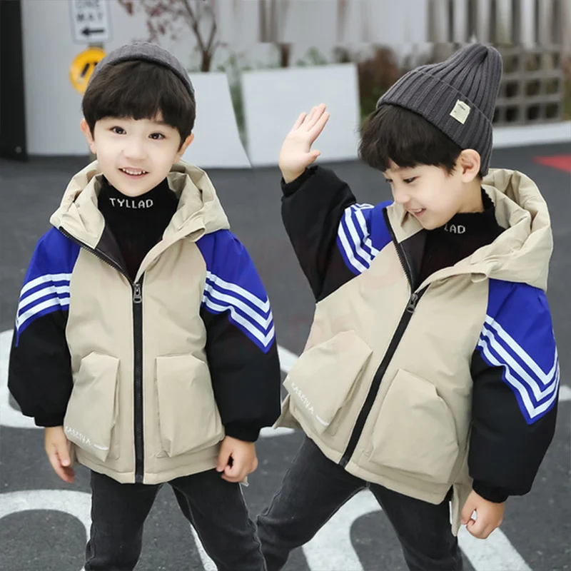 

INPEPNOW 2020 Fashion Thicken Winter Overall for Boy Winter Coat Children's Down Jacket Clothing Monkler Parka for Girls Clothes