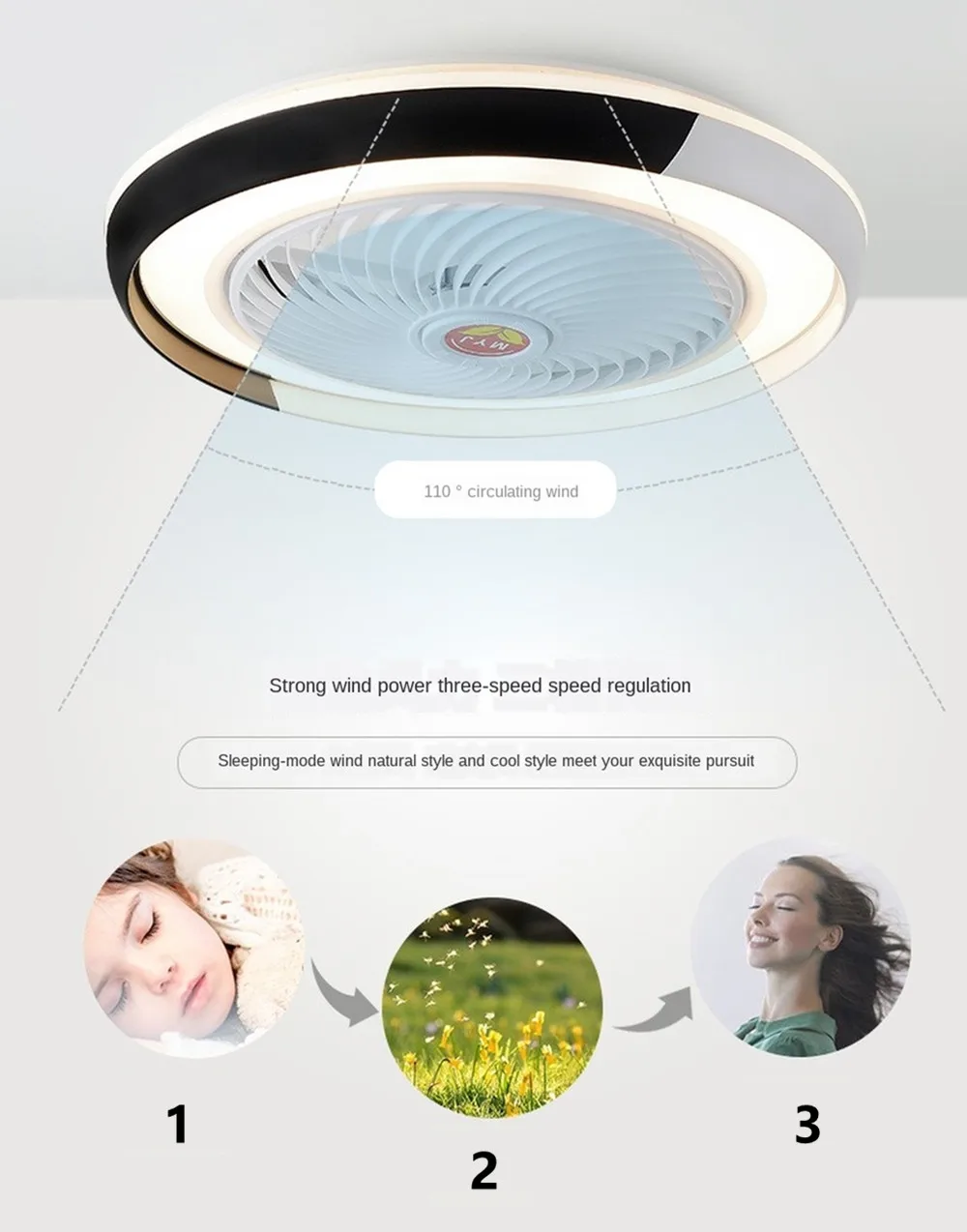 Ventilador de Teto Luzes da Lâmpada Luz com Controle Bluetooth Inteligente Remoto Ventiladores Modernos ar Fresco Sala Estar Teto App 7 Luzes e Iluminação