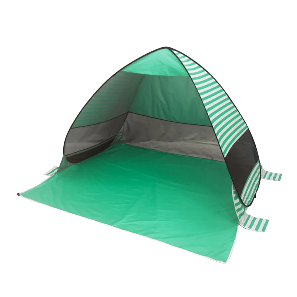 Outdoor Camping Beach Tent Sun Shelter Anti UV Canopy Vented Sunshade for Family Picnic 2-3 Person with Carry Storage Bag