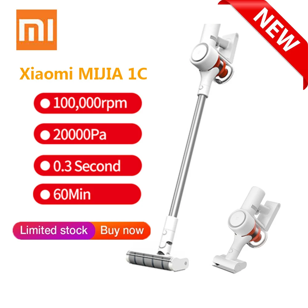 

01 Mijia 1C Handheld Wireless Vacuum Cleaner Portable Cordless Strong Suction aspirador Home cyclone Clean Dust Collector