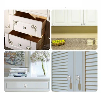 

Door Knobs Handles Drawer Bathroom Kitchen Cupboard Silver With Screws