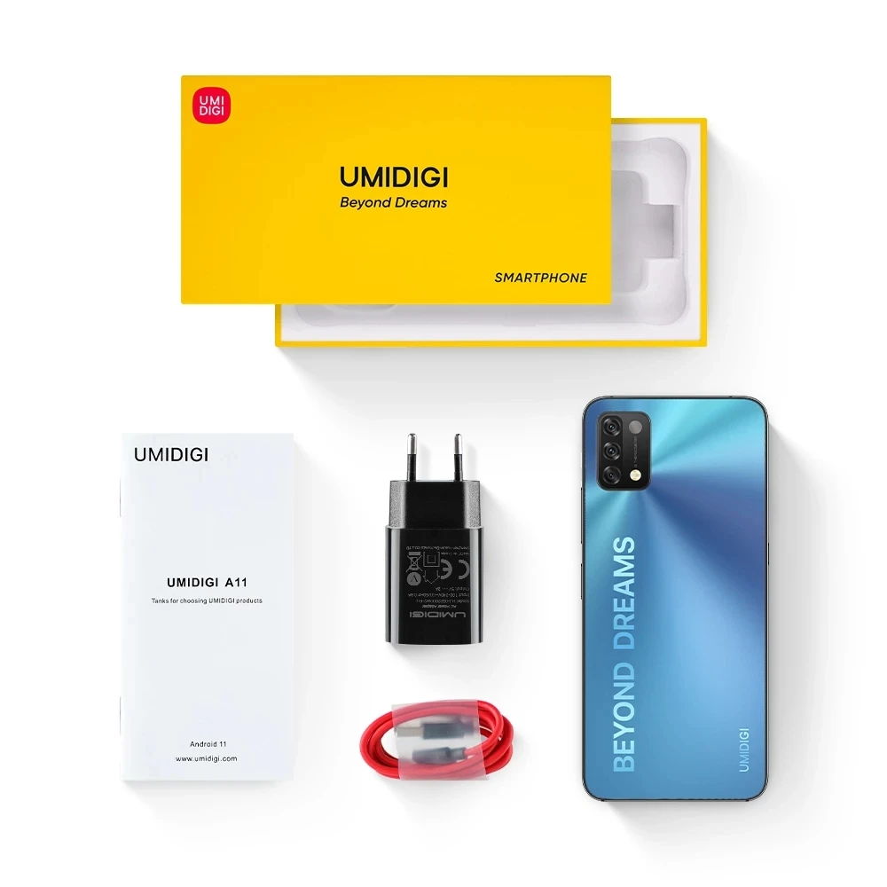 [In Stock] UMIDIGI A11 Android 11 Smartphone Global Version Helio G25 64GB/128GB 6.53" HD+ 16MP Triple Camera 5150mAh Cellphone umidigi new phone