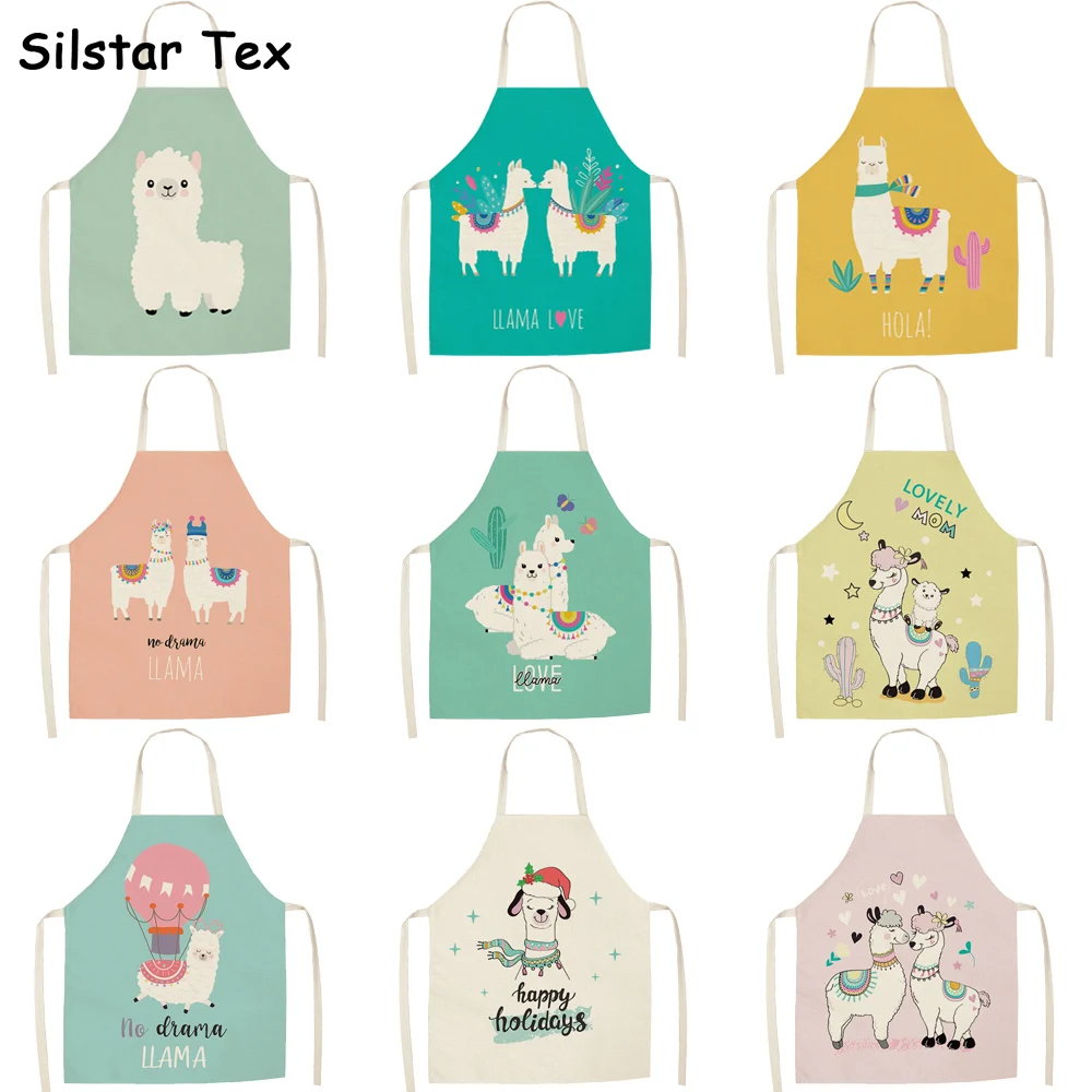 Silstar Tex милый фартук для приготовления пищи из альпаки женщин Льняной Фартук