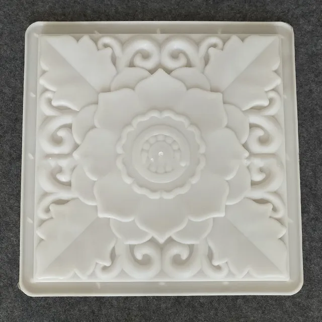 40 Cm /15.74In Erős Abs Beton Vastag Négyzet Alakú Burkolat Modern 3D -S Geo Cikcakk Napraforgó Kerek Pontok Minta A Csúszásgátló Textúrák - Image 4