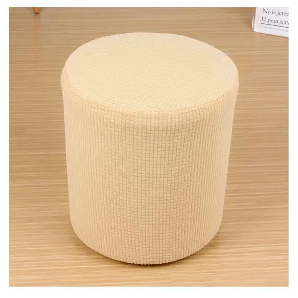 Slipcover Stretch Ottoman Furniture Protector Round Couch Sofa Cover Gray