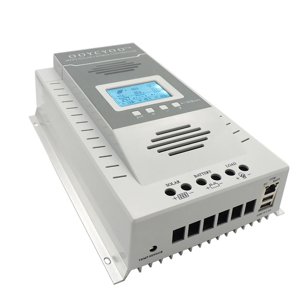 100A 80A 60A MPPT солнечная ЖК-панель регулятор заряда 12 V/24 V USB5V