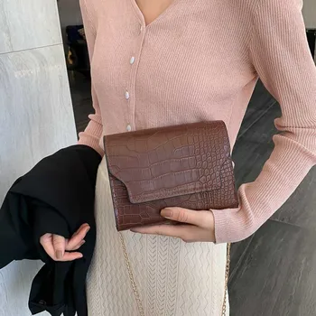 

Women's New Retro Small Square Bag Stone Port Wind Chain Shoulder Bag Messenger Bag 2020 New Женская Сумка Bolsas De Hombro