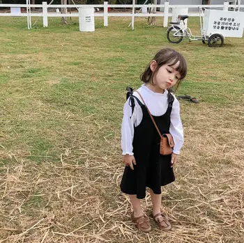 

2020 New Girls 2 Pcs Set Blouse+Vest Dress Spring Cotton Girls Suits 2-7t PY610