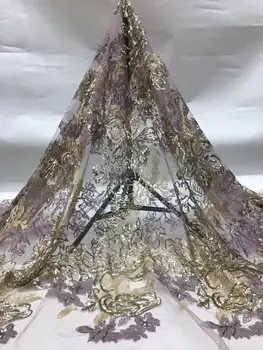 

New Design High Quality 2020 Tulle Sequins African Lace Fabric Guipure Embroidered lace French Net Nigerian Lace Fabric ru82-965