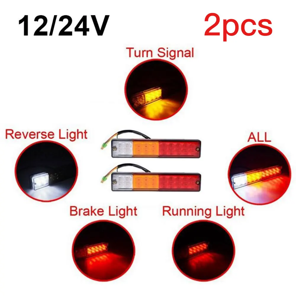 Хвост светильник прицеп светодиодный красный+ белый+ желтый 12 V/24 V светильник автомобильный светильник s для Дизайн интерьера лампа светильник Инж