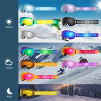 COPOZZ marque lunettes de Ski professionnelles Double couches lentille Anti-buée UV400 grandes lunettes de Ski Ski Snowboard hommes femmes lunettes de neige 6