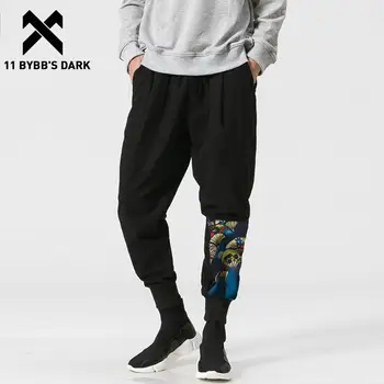 

11 BYBB'S DARK Linen Skinny Pants Summer Mens Male Casual Jogger Sweatpants 3d Pattern Print Slim Track Trousers Streetwear