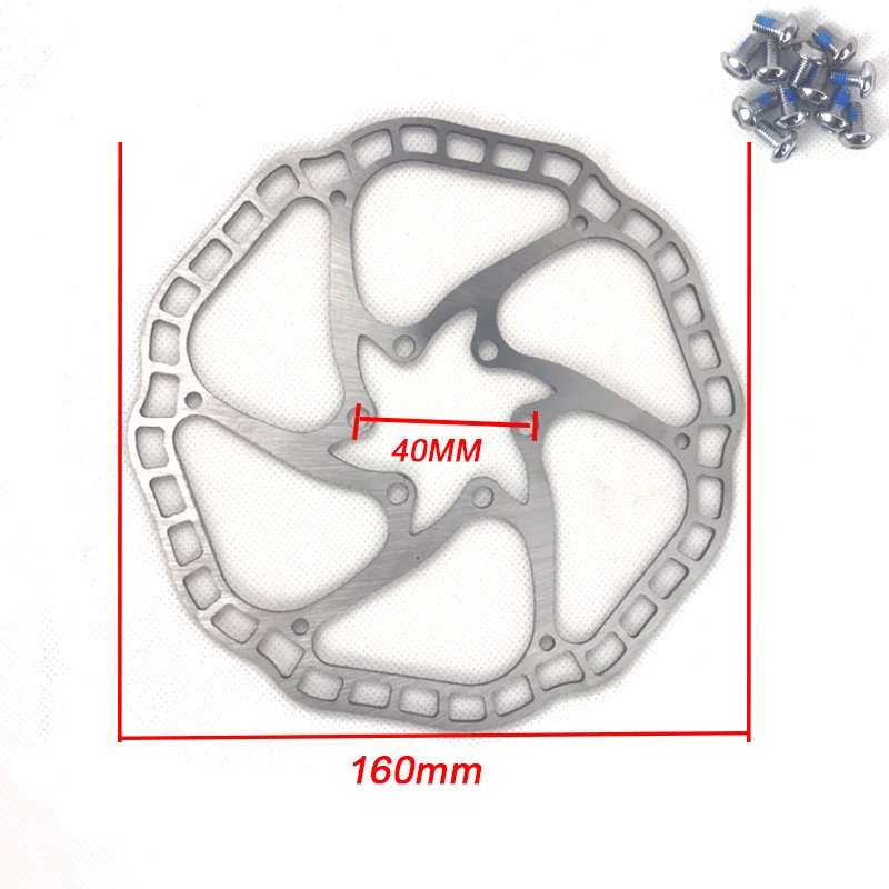 68 г/шт., велосипедные гидравлические дисковые тормозные роторы, MTB велосипедные тормозные диски, роторы из нержавеющей стали, 160 мм, 6 дюймов, 44 мм, с свободным болтом