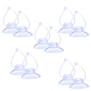 

5 Sets/20pcs Transparent Cable Tie Sucker Fixing Background Wall Fish Tank Tool Durable Sucker Portable Sucker
