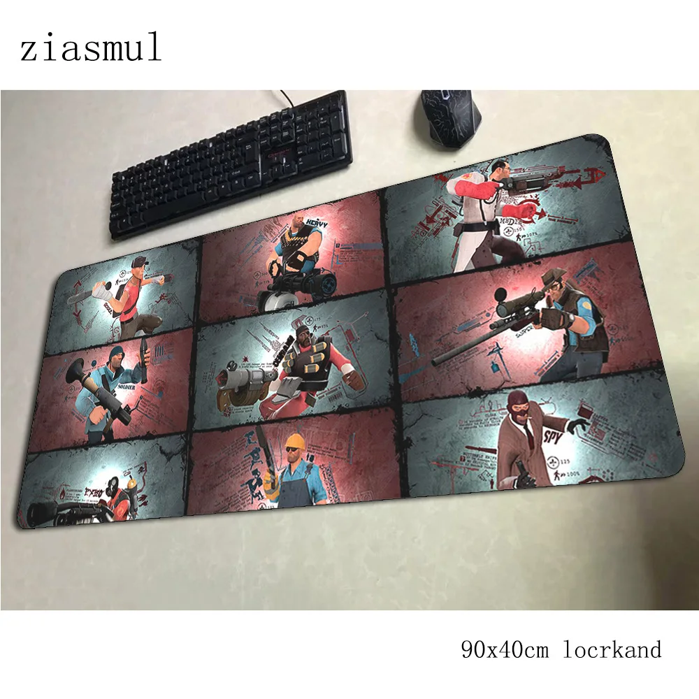 Коврик для мыши team fortress 2, 90x40 см, коврики для мыши, мультяшный игровой коврик для мыши, геймер, великолепные персонализированные коврики для мыши, клавиатура, ПК, коврик