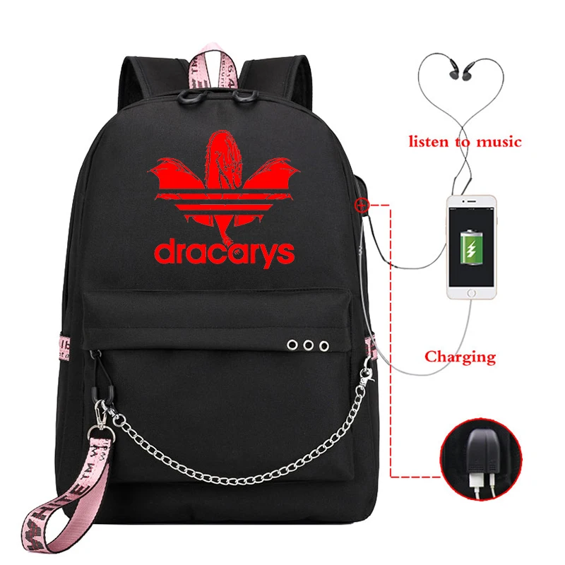 

Mochila Game of Thrones Backpack Men Women Backpacks Travel Backpack Laptop Backpack Usb Charge School Bags for Teenage Girls