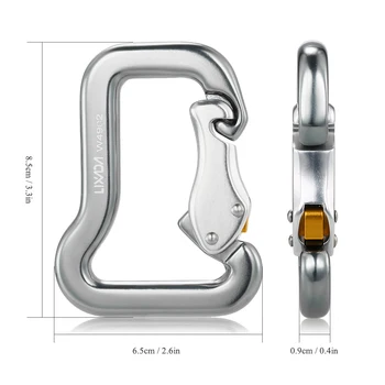 

Lixada Outdoor Equipment Safety Rock Climbing Master Hook 18KN Climbing Buckle Paraglider Parachute Clip Locking Carabiner
