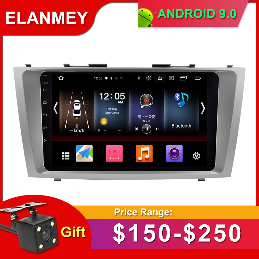 Подарочная камера Автомобильная Радио для TOYOTA Camry 2007 2011 Android 9,0 gps навигация Bluetooth Сенсорный экран автомобильный аудио стерео Мультимедиа