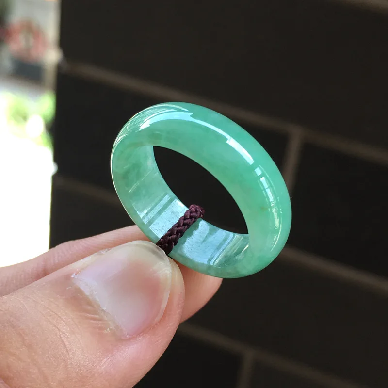 Natural Myanmar jadeite jade ring, handmade sculpture simple jade ring, men party wedding jewelry gift rings for woman