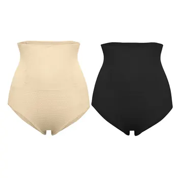 

SAYFUT Seamless Shaper High Waist Thong Panty Underwear Body Shaper Tummy Control Corset Women Control Panties Black Apricot
