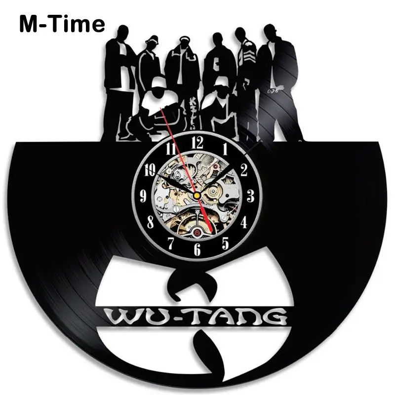 Часы WU TANG CLAN в стиле хип-хоп винтажные настенные часы с виниловой пластиной