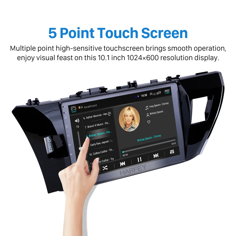 Flash Deal Harfey 2Din 10.1" HD Car Stereo GPS 1+16GB Navi Android 8.1 Radio Multimedia Player For Toyota Corolla 2013 2014 2015 Head Unit 1 Flash Deal Harfey 2Din 10.1" HD Car Stereo GPS 1+16GB Navi Android 8.1 Radio Multimedia Player For Toyota Corolla 2013 2014 2015 Head Unit 1