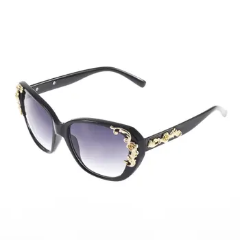 

Gold Rose Flower Carving Women Sunglasses Fashion Cat Eye Glasses Vintage Sunglasses