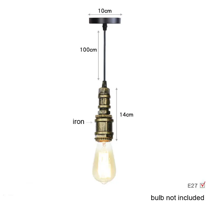 Паровой панк Лофт Промышленные железные водопроводные подвесные светильники винтажные Потолочные Подвесные светильники люстры бронзовые лампы для дома - Цвет корпуса: C3