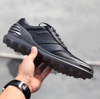 

2020 New Golf Shoes Leather Jogging Walking Sneakers Men Size 39-45 Anti Slip Golfing Footwear Male Quality Golf Trainers