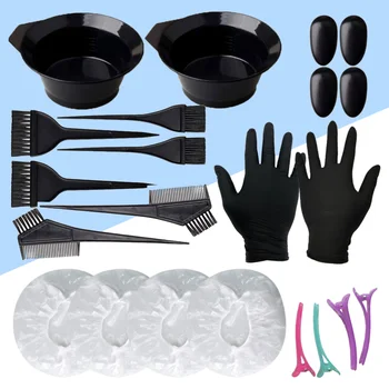 

1 Set Hair Styling Tools Bathing Hats Latex Gloves Combs Brushes Earmuffs for Men Boys