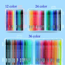 Чертежные маркеры, набор ручек для студентов, Детские водостойкие принадлежности для рисования, офисные принадлежности, анимационный рисунок, раскраска, кисть для эскиза, ручки