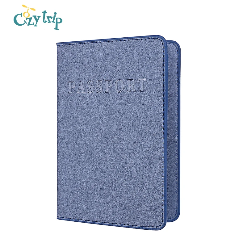 

Frosted Leather Passport Holder Cover RFID Blocking Credit Card ID Case Travel Ticket Wallet Document Organizer