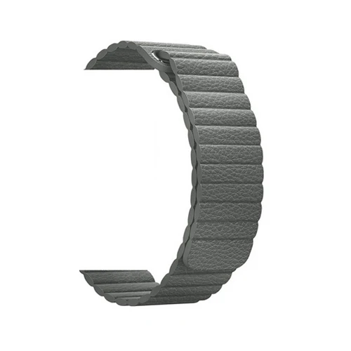 official grey Кожаный ремешок для apple watch 44 мм 40 мм iWatch 42 мм 38 мм браслет с магнитной застежкой для apple watch 5 4 3 2 1 - Цвет ремешка: official grey