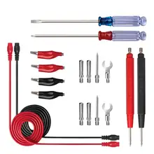 Test Clip Meter Probe 18-in-1 Multi-function Combination Wire Screwdriver Multimeter Accessory