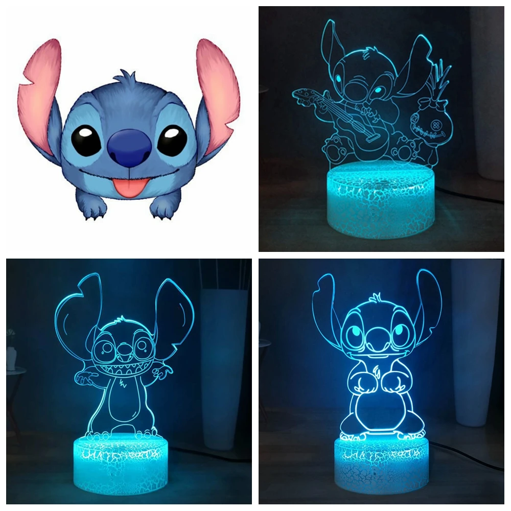 Стежка 3D визуальная Ночная лампа мультяшная милая стежка светодиодный ночник USB